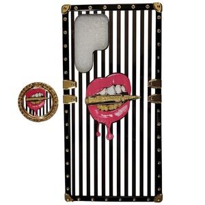 Lips Design For Samsung Galaxy S22 Ultra Case, Shockproof Cover w/ Stand – 6.8"